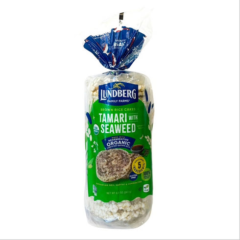 ORGANIC RICE CAKES, tamari with seaweed